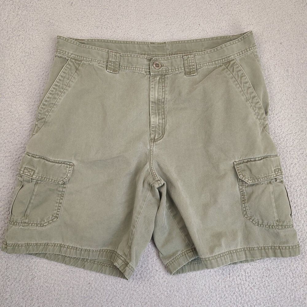 Columbia Shorts Mens 37 Green‎ Cargo Hiking Outdoor Casual Cotton